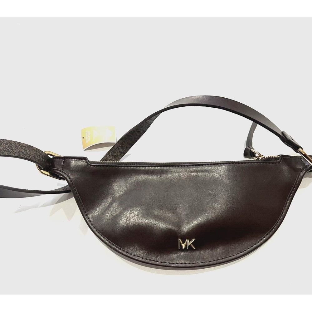 Michael Kors reversible Belt Bag Crossbody Fanny Pack - Brown Leather - S / M